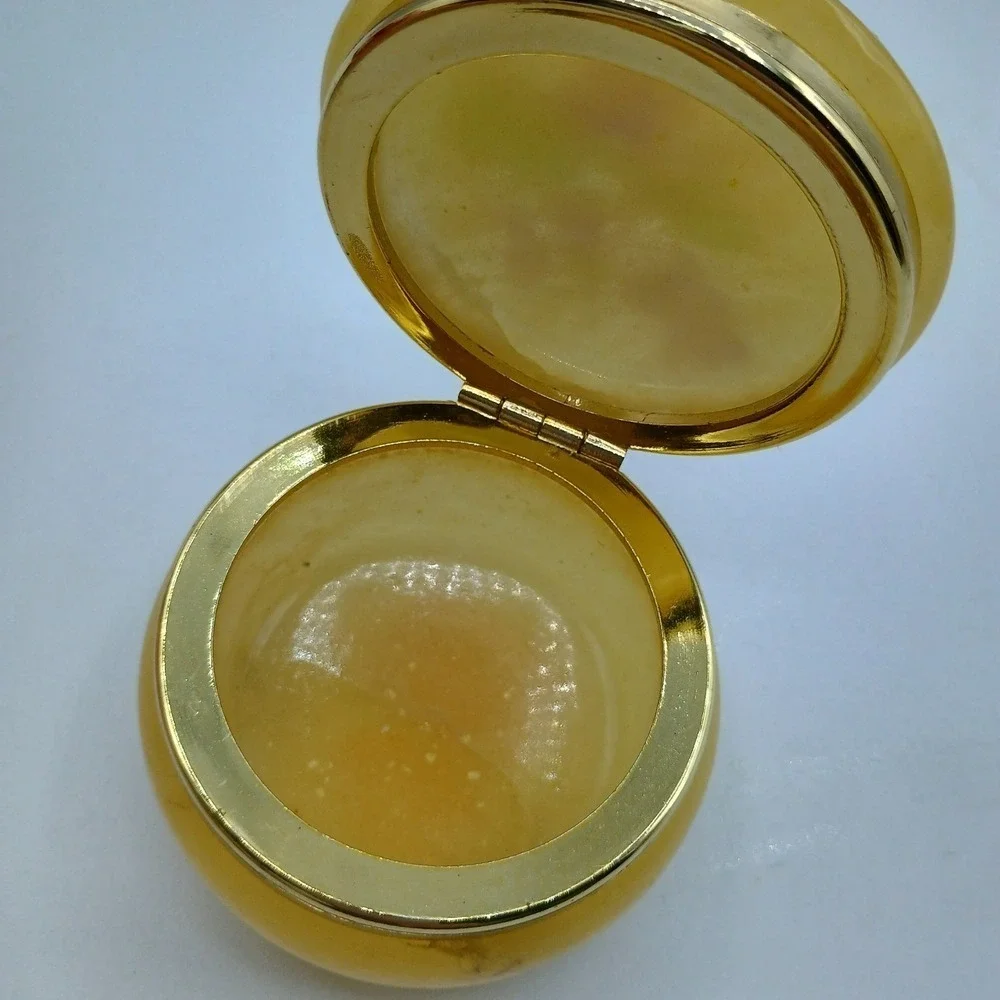 Vintage Genuine Alabaster Jewelry Trinket Hinge Floral Norstrom